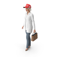 Elderly Woman Wearing MAGA Hat PNG & PSD Images