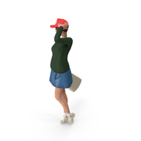 Happy European Woman in Donald Trump Cap PNG & PSD Images