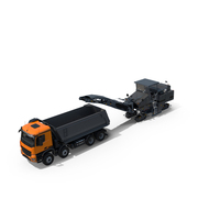 Road Milling Machine Loads Milled Asphalt Into The Dump Truck PNG & PSD Images