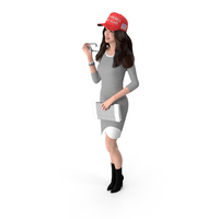 Smiling Chinese Woman In MAGA Cap PNG & PSD Images