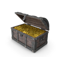 Treasure Chest With Golden Coins PNG & PSD Images