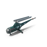 Sikorsky H-5 Navy Helicopter with Folded Blades PNG & PSD Images