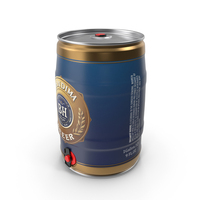 Metal Beer Keg With Logo PNG & PSD Images