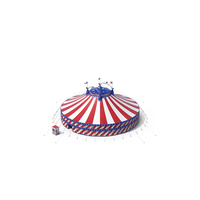Patriotic Circus Tent With Ticket Booth PNG & PSD Images