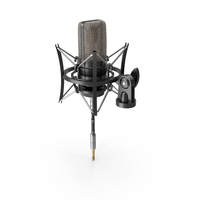 Professional Studio Microphone with Shock Mount PNG & PSD Images