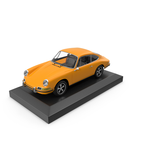 Scale Model Sport Car From 1960s On Pedestal PNG & PSD Images