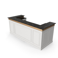 White Modern Classic Counter Bar PNG & PSD Images