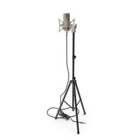 Vintage Studio Microphone On Stand PNG & PSD Images