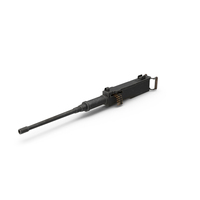 Machine Gun Browning M2 With Bullets PNG & PSD Images