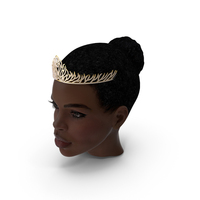 Afro American Woman Head with Diadem PNG & PSD Images