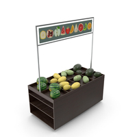 Counter with Variety of Fruits PNG & PSD Images