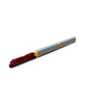 Generic Locomotive with Auto Rack Train Car PNG & PSD Images