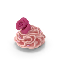 Piped Cream Peaks Pink PNG & PSD Images