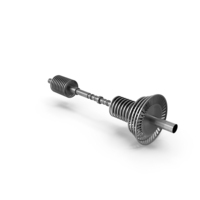 Steam Turbine Shaft With Blades PNG & PSD Images