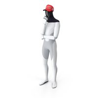 Tesla Bot Standing Pose In MAGA Hat PNG & PSD Images