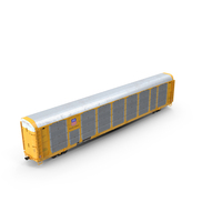 Union Pacific Tri Level Auto Rack Freight Car Yellow PNG & PSD Images