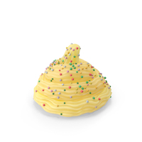 Whipped Cream Peaks Yellow PNG & PSD Images