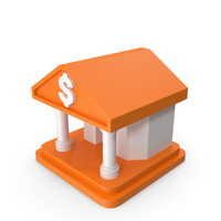 Cartoon Bank Orange PNG & PSD Images