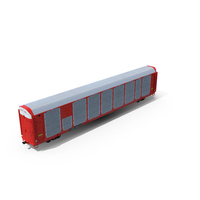 Generic Tri Level Autorack Train Car Red PNG & PSD Images