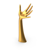Ring Stand Hand Shaped Golden PNG & PSD Images
