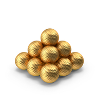 Golf Ball Group Metal PNG & PSD Images