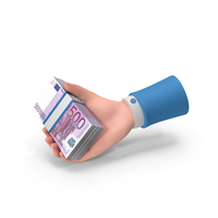 Euro 500 Holding Giving Bill Money PNG & PSD Images