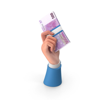 Euro 500 Lot Holding Right Hand Money PNG & PSD Images