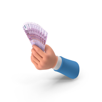 Euro 500 Notes Holding Left Hand Money PNG & PSD Images