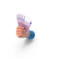 Euro 500 Notes Holding Right Hand Money PNG & PSD Images
