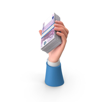 Raising Hand Win Euro 500 Left Money PNG & PSD Images