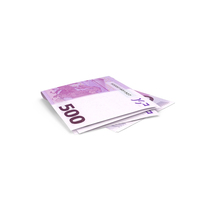 Double Euro 500 Note Fold On Ground PNG & PSD Images