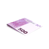 Single Euro 500 Note Proper Fold Ground PNG & PSD Images