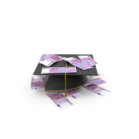 Study Graduation Cap Euro 500 Notes PNG & PSD Images