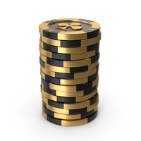 Gold Casino Chips Stack PNG & PSD Images