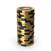 Stack Of Casino Chips Gold PNG & PSD Images