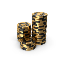 Gold Casino Chips Stack PNG & PSD Images