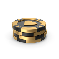 Casino Chips Gold Heart PNG & PSD Images