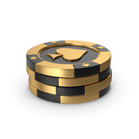 Casino Chips Gold Spade PNG & PSD Images