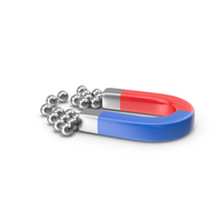 Magnet Blue And Red Ball Chrome PNG & PSD Images