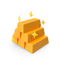 Golden Bars Cartoon PNG & PSD Images