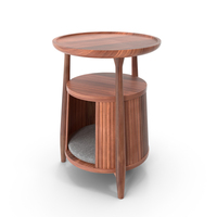Side Table With Cat House PNG & PSD Images