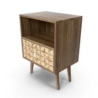 Manhattan Comfort Liberty Mid Century Modern Nightstand PNG & PSD Images