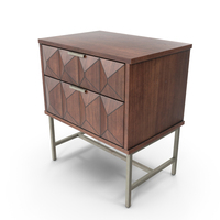 Emden Two Drawer Nightstand PNG & PSD Images