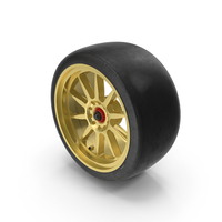 Slick Tire Gold Rim PNG & PSD Images