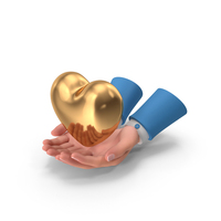 Golden Heart Health Care Medical Hands PNG & PSD Images