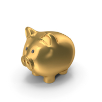 Golden Piggy Bank PNG & PSD Images