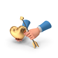 Heart With Arrow On Hands PNG & PSD Images