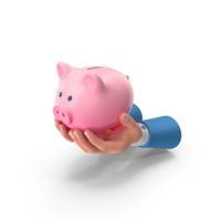 Piggy Bank On Hands Save Money PNG & PSD Images