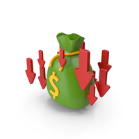 Money Bag Arrows Down PNG & PSD Images