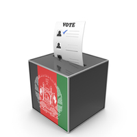 Afghanistan Country Flag Election Vote Box PNG & PSD Images